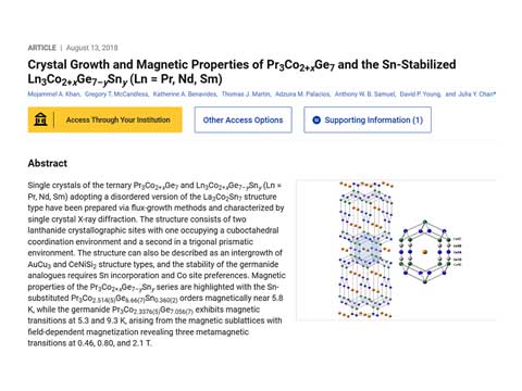 Document preview of the Solid State Chemistry Research Paper. The full name of the study can be seen along with the abstract, but the font is too small to make out any more detail.